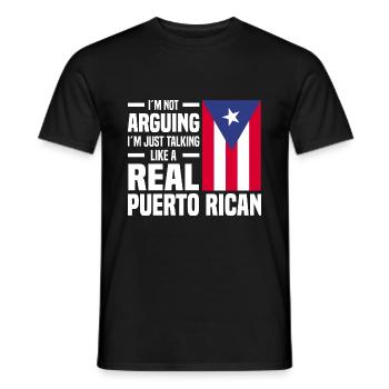 Puerto Rico Flagge | Puerto Ricaner Geschenkideen - Männer T-Shirt - Schwarz - Vorne - AI Model Male 178 light (178cm)