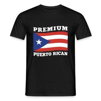 Puerto Rico Flagge | Puerto Ricaner Geschenkideen - Männer T-Shirt - Schwarz - Vorne - AI Model Male 178 light (178cm)