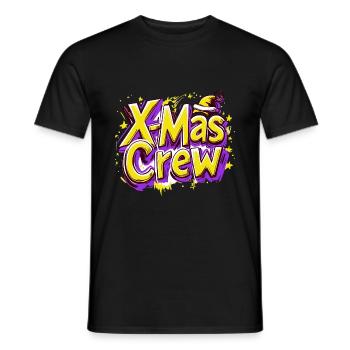 X-Mas Crew - Men's T-Shirt - black - Front - AI Model Male 178 light (178cm)