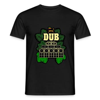 Dub Soundsystem - Men's T-Shirt - black - Front - AI Model Male 178 light (178cm)