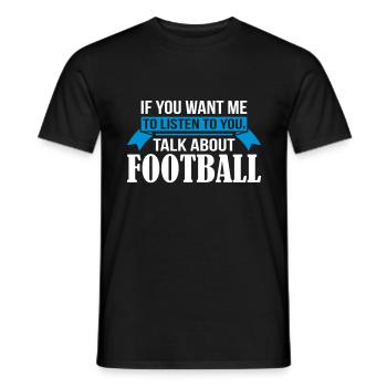 Parler du football - T-shirt homme - noir - Devant - AI Model Male 178 light (178cm)