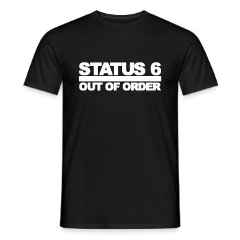 Status 6 Fire Brigade Rescue Service - Men's T-Shirt - black - Front - AI Model Male 178 light (178cm)