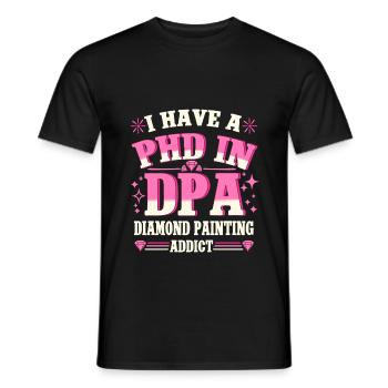 Diamond Painting Artist Addict Diamond Painting - Männer T-Shirt - Schwarz - Vorne - AI Model Male 178 light (178cm)