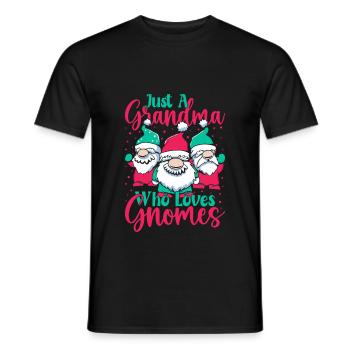 Garden Gnome Costume Grandmas Hang Out With Gnome - Männer T-Shirt - Schwarz - Vorne - AI Model Male 178 light (178cm)