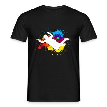 Parachutisme coloré pour un - T-shirt homme - noir - Devant - AI Model Male 178 light (178cm)