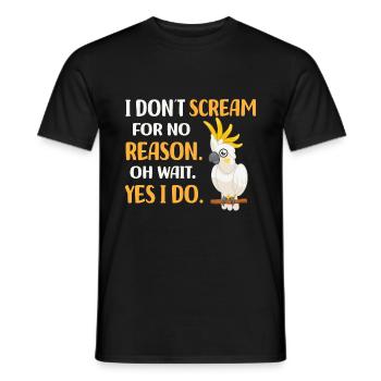Kakadu lovers | Pet Bird Birds Gifts - Men's T-Shirt - black - Front - AI Model Male 178 light (178cm)