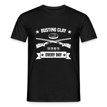 Tontaubenschießen Sprüche | Skeet Hobby Geschenke - Männer T-Shirt - Schwarz - Vorne - AI Model Male 178 light (178cm)