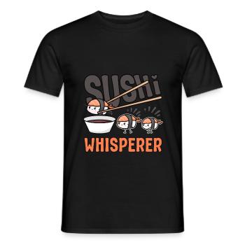Japanese Food Lover Sushi Whisperer Sushi - Men's T-Shirt - black - Front - AI Model Male 178 light (178cm)