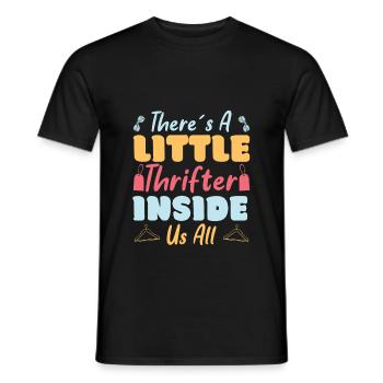 Thrift Shopper Little Thrifter Inside Us All - Männer T-Shirt - Schwarz - Vorne - AI Model Male 178 light (178cm)