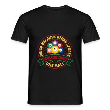 Jeu de bingo parce que d’autres sports nécessitent le bingo - T-shirt homme - noir - Devant - AI Model Male 178 light (178cm)