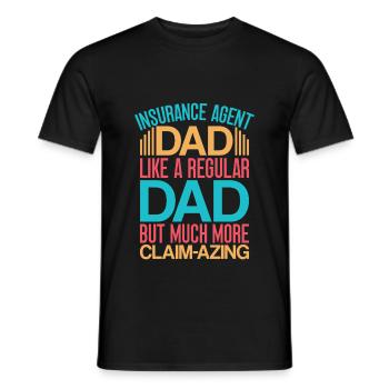 Insurance Agent Dad More Claim-Azing Funny - Männer T-Shirt - Schwarz - Vorne - AI Model Male 178 light (178cm)