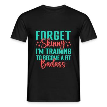 Fitness Motivation Bodybuilder Fit Badass - Men's T-Shirt - black - Front - AI Model Male 178 light (178cm)