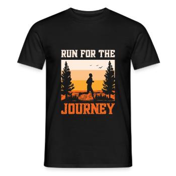 Running Enjoy The Journey Marathon Runner Gift - Männer T-Shirt - Schwarz - Vorne - AI Model Male 178 light (178cm)