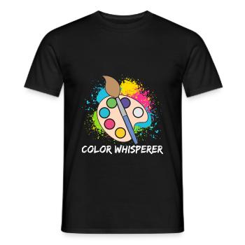 Funny Art Painter Color Whisperer Drawing - Männer T-Shirt - Schwarz - Vorne - AI Model Male 178 light (178cm)
