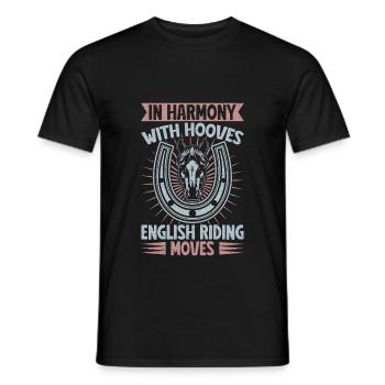 Hobby Horse Rider HOves - Moves English Riding - Männer T-Shirt - Schwarz - Vorne - AI Model Male 178 light (178cm)