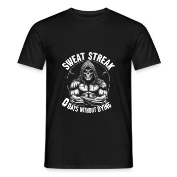 0 Days Without Dying Powerlifting Dead Gym - Männer T-Shirt - Schwarz - Vorne - AI Model Male 178 light (178cm)