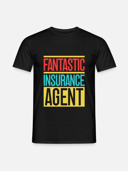 Insurance Agent Fantastic Agent Funny Insurance - Männer T-Shirt - Schwarz