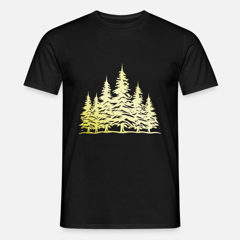 Forest Tree Gold - Men's T-shirt - black