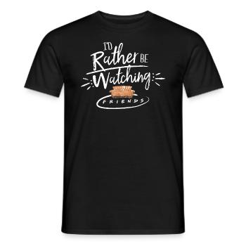 Friends Couch Central Perk - Men's T-Shirt - black - Front - AI Model Male 178 light (178cm)