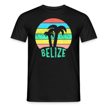BELIZE Karibischer Sonnenuntergang - Männer T-Shirt - Schwarz - Vorne - AI Model Male 178 light (178cm)