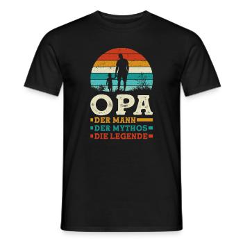 Bester Opa Geschenk Sprüche Vatertag - Männer T-Shirt - Schwarz - Vorne - AI Model Male 178 light (178cm)
