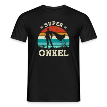 Super Uncle Gift Superhero Father's Day - Men's T-Shirt - black - Front - AI Model Male 178 light (178cm)