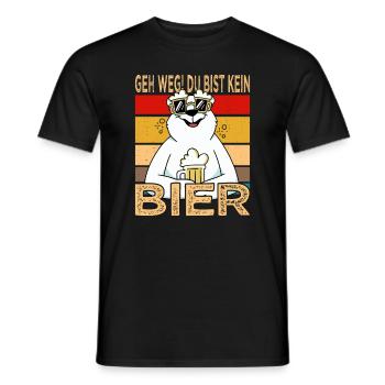Go away!! You are not a beer Father's Day beer booze shirt - Men's T-Shirt - black - Front - AI Model Male 178 light (178cm)