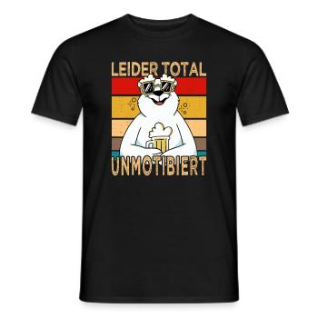 Unfortunately totally unmotibated Father's Day beer booze shirt - Men's T-Shirt - black - Front - AI Model Male 178 light (178cm)