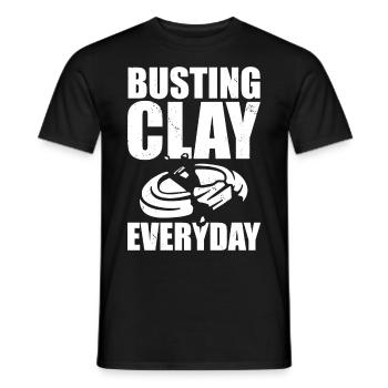 Clay pigeons shoot - Men's T-Shirt - black - Front - AI Model Male 178 light (178cm)