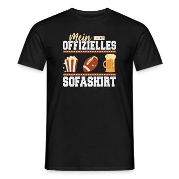 Mein offizielles Sofashirt Schlafshirt Football - Männer T-Shirt - Schwarz - Vorne - AI Model Male 178 light (178cm)