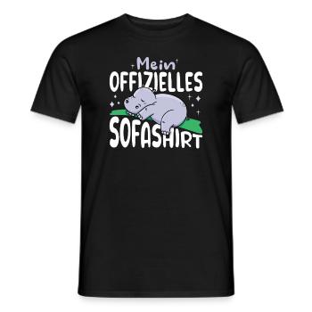 Mein offizielles Sofashirt Schlafshirt Nilpferd - Männer T-Shirt - Schwarz - Vorne - AI Model Male 178 light (178cm)