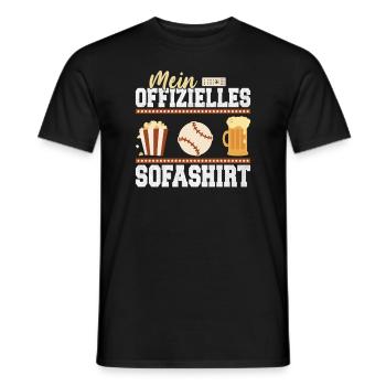 Mein offizielles Sofashirt Schlafshirt Baseball - Männer T-Shirt - Schwarz - Vorne - AI Model Male 178 light (178cm)