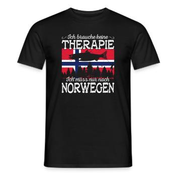 Ich muss nur nach Norwegen Skandinavien Norwegen - Männer T-Shirt - Schwarz - Vorne - AI Model Male 178 light (178cm)