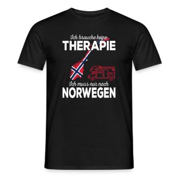 Ich muss nur nach Norwegen Skandinavien Norwegen - Männer T-Shirt - Schwarz - Vorne - AI Model Male 178 light (178cm)