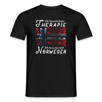 Ich muss nur nach Norwegen Skandinavien Norwegen - Männer T-Shirt - Schwarz - Vorne - AI Model Male 178 light (178cm)