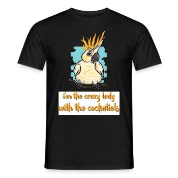 Cockatiel lover | Pet Bird Gift - Men's T-Shirt - black - Front - AI Model Male 178 light (178cm)