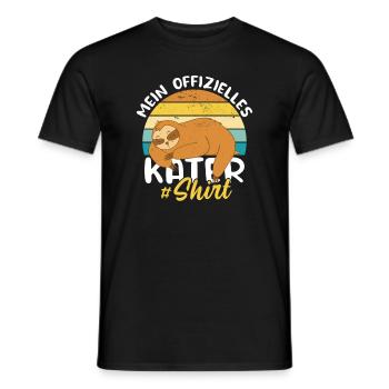 Mein offizielles Katershirt Kater Wein Bier Saufen - Männer T-Shirt - Schwarz - Vorne - AI Model Male 178 light (178cm)