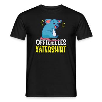 Mein offizielles Katershirt Kater Wein Bier Saufen - Männer T-Shirt - Schwarz - Vorne - AI Model Male 178 light (178cm)
