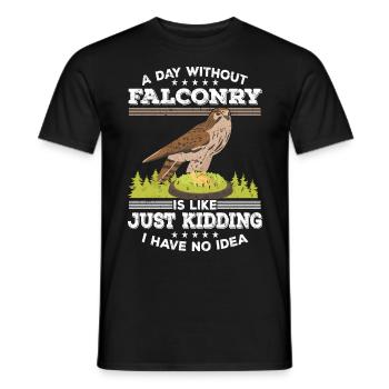 Fauconnerie | Fauconnerie Fauconnerie Animaux Idée cadeau - T-shirt homme - noir - Devant - AI Model Male 178 light (178cm)