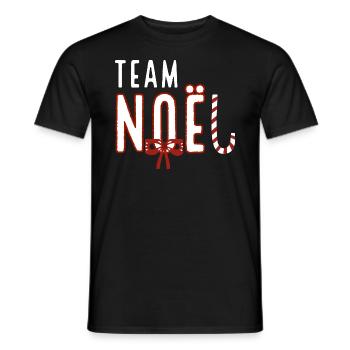 Team Noël. Noël en famille. Noël entre amis. - T-shirt homme - noir - Devant - AI Model Male 178 light (178cm)