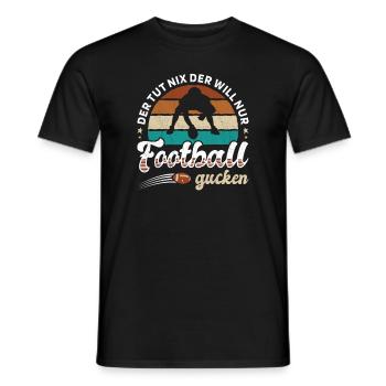Il ne fait rien qui veut juste regarder le football - T-shirt homme - noir - Devant - AI Model Male 178 light (178cm)