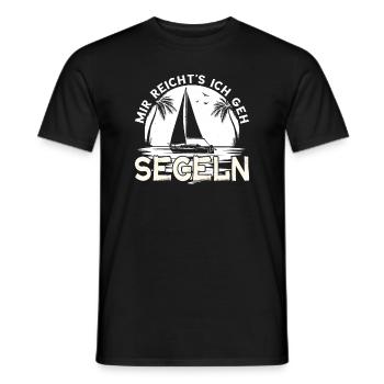 Segelboot Katamaran Kapitän Segeln Segler Geschenk - Männer T-Shirt - Schwarz - Vorne - AI Model Male 178 light (178cm)