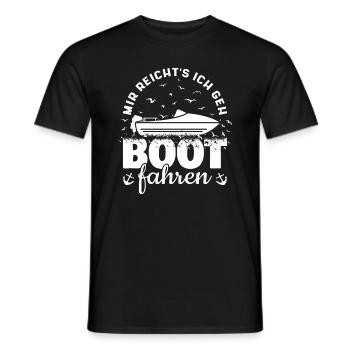 I've had enough, I'm going boating, sailor, captain - Men's T-Shirt - black - Front - AI Model Male 178 light (178cm)
