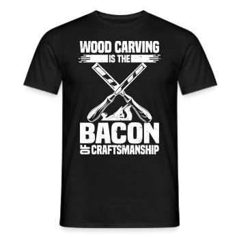 Drechseln Holzkunst | Handwerk Holz Geschenkideen - Männer T-Shirt - Schwarz - Vorne - AI Model Male 178 light (178cm)