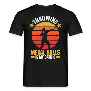 Kugelstoßen Leichtathletik | Sport Athlet Geschenk - Männer T-Shirt - Schwarz - Vorne - AI Model Male 178 light (178cm)