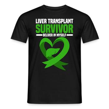 Lebertransplantation - Männer T-Shirt - Schwarz - Vorne - AI Model Male 178 light (178cm)