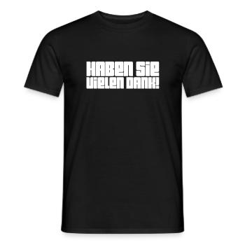 ich möchte Danke sagen - Männer T-Shirt - Schwarz - Vorne - AI Model Male 178 light (178cm)