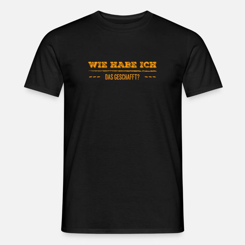 endlich geschafft - Männer T-Shirt - Schwarz