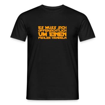 offensichtlicher Fehler - Männer T-Shirt - Schwarz - Vorne - AI Model Male 178 light (178cm)