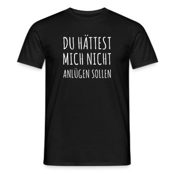 lügen geht garnicht - Männer T-Shirt - Schwarz - Vorne - AI Model Male 178 light (178cm)